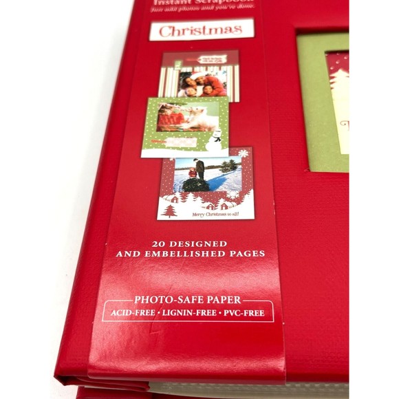 Hallmark Instant Scrapbook Christmas 20 Designed Embellished Pages Album New - Picture 4 of 16